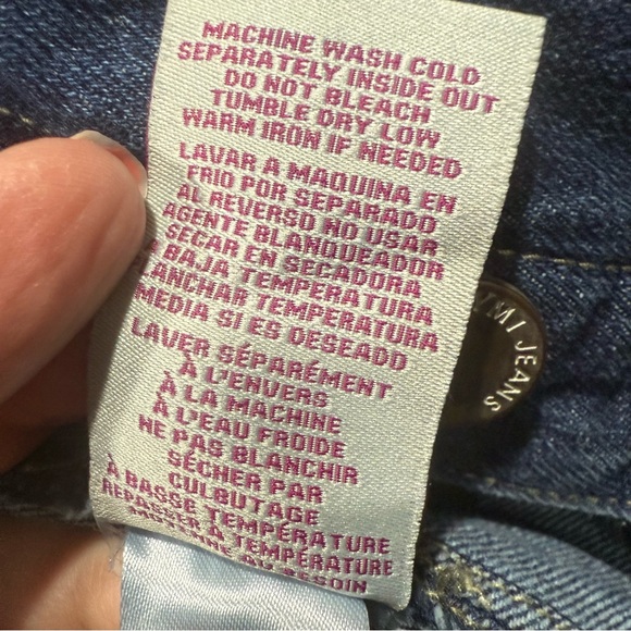 YMI Blue Distressed Jean Jacket, Size M - Picture 6 of 7